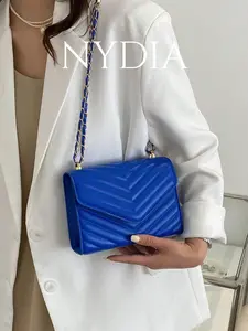 Womens Mini Chevron Flap Bag – Lightweight Square Shoulder & Crossbody Purse, Trendy Small Tote for Teens, College Students, Office, Work, Travel & Daily Use