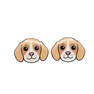 Beagle Tan Stud Earrings