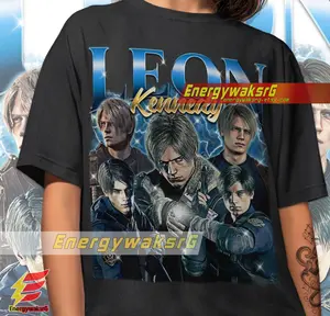 Leon S. Kennedy Vintage T-Shirt, Leon S. Kennedy Retro 90's, Unisex T-Shirt Cotton, Full Colors, Full Sizes, For Men, For Women