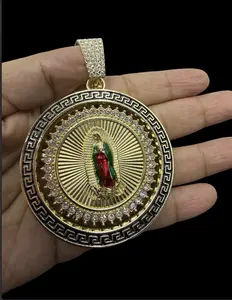 Dije Centenario Virgen Oro Laminado Rotable