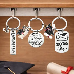 3pcs 2026 Graduation Keychain - Bachelor'S Cap & Diploma Design, Durable Iron Keyring for College & High School Students, Perfect Gift for Graduates, Graduation Gift Preppy Style Durable Keychain, Graduation Gifts