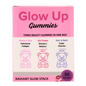 Glow Up Gummies – Radiant Stack, Hydrolyzed Collagen, Hair & Nails, Beauty, Biotin, Maca Root, Skin Care, Korean Beauty, Women's Multi Vitamin