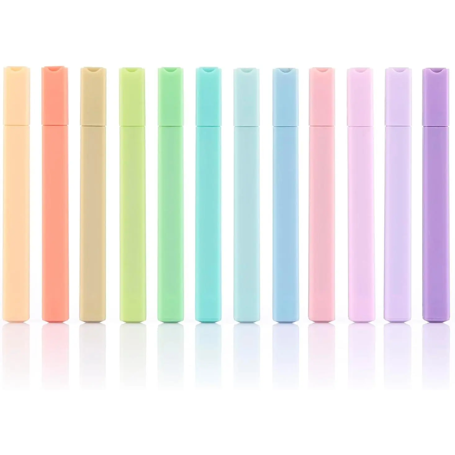 Aesthetic Bible Highlighters No Bleed, Cute Pastel Highlighters, 12 pcs Chisel Tip
