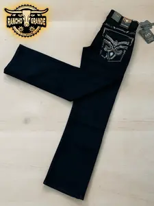 Ace - 1465 Black Mens Western Cowboy Jeans Boot Cut / Pantalon Vaquero para Hombre Corte para Bota