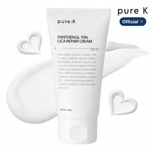 pure:K Panthenol 10% Cica Repair Cream, Hydrating Post-Acne Face Moisturizer for Sensitive Skin Barrier Repair, Korean Skincare (2.7 Fl Oz / 80ml)