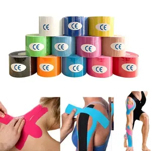 Kinesiology Tape Athletic Tape Sport Tape Strapping Gym Fitness Tennis Running Knee Muscle Protector Scissor, Elastic Athletic Tape