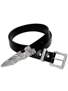 2026 New Vintage Western Carved Buckle Belt, Western Belts, Adjustable Unisex Fashion Waistband, Perfect for Jeans and Streetwear, Ideal for Vacation