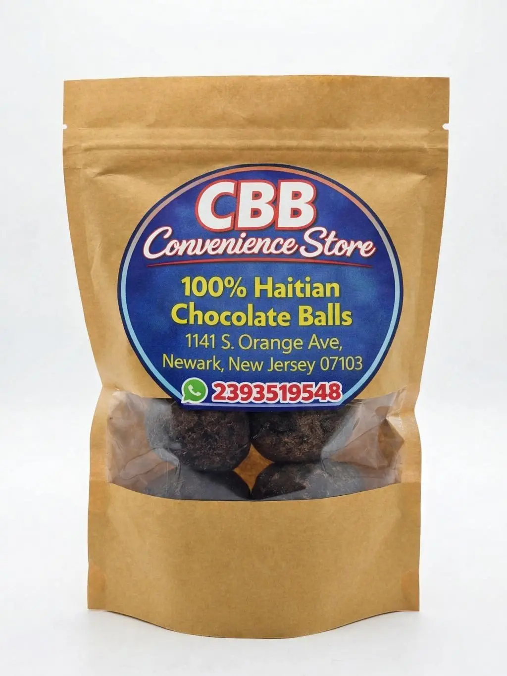Haitian Cacao Balls  From Haiti- Boul Chokola Ayisyen  ki soti Ayiti- Pack of 4