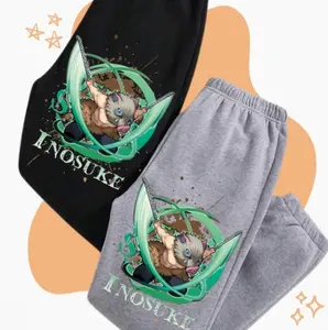 Demon Slayer Inosuke Sweatpants Anime Graphic Heavy Blend Unisex Joggers Retro Cotton Pants Classic Soft Breathable Comfortable Everyday Wear 0V3