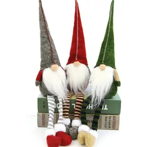 3Pcs New Christmas Decoration Long Legs Rudolph Doll Christmas Children Gift Hotel Mall Window Decoration NEILDEN