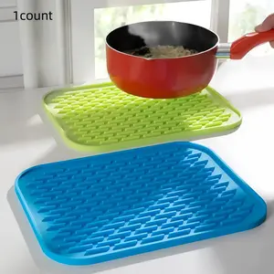 Silicone Pot Mat, 1 Count Non-slip Heat Resistant Cup Mat, Durable Placemat for Hot Dishes and Drinks, Kitchenware, Kitchen Accessories