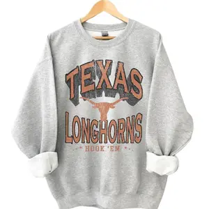 [Sale Up To 30%] + [Free Ship] Texas Football Sweatshirt, Texas University Unisex Vintage Shirt, Gifts For Football Fan