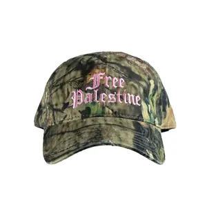 Camo with Pink Free Palestine Baseball Cap