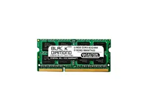 Black Diamond Memory 8GB 204-Pin DDR3 SO-DIMM DDR3 1866 (PC3 14900) Notebook Memory Model BD8G1866MTN22