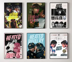 Heated Rivalry Movie Poster, Sports Romance Novel Inspired Wall Art Print NO FRAMED