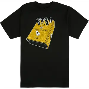 Genuine Fender Pugilist Guitar Effect Pedal T-Shirt, Black, XL, X-Large