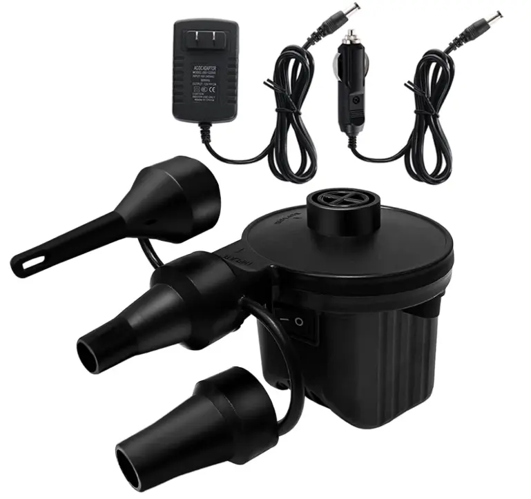 Newpol Inflatable Bed Pump, Electric Air Pump(100 Gallon/Min) for Air Mattress Beds, Inflatable Swimming Pools, Swimming Ring（AC110-240V/DC12V）
