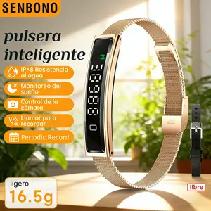 SENBONO 2026 new smart wristband, sports running tracker, ultra lightweight outdoor sports smart wristband, sleep recording, photo control, message reminder, pedometer, etc., dual strap design, suitable for Android and iPhone, is an ideal gift.