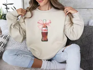Diet Coke Pink Bow Sweatshirt, Diet Coke Lover Sweatshirt