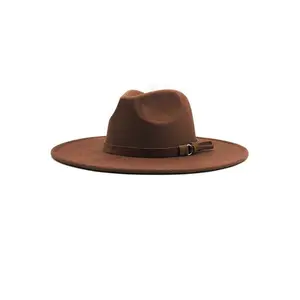 Wide Brim Classic Fedora Hat -Carmel Brown