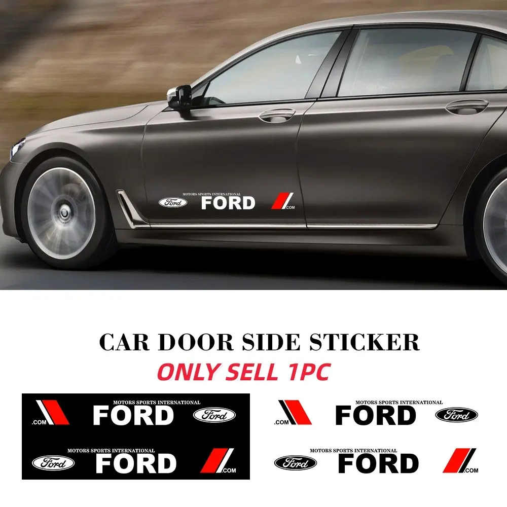 Ford Car Letter Decal Sticker, Door Side Decoration, Sport Style, Cover Scratches, High Definition Print, Waterproof Sunproof, Car Decorative Sticker