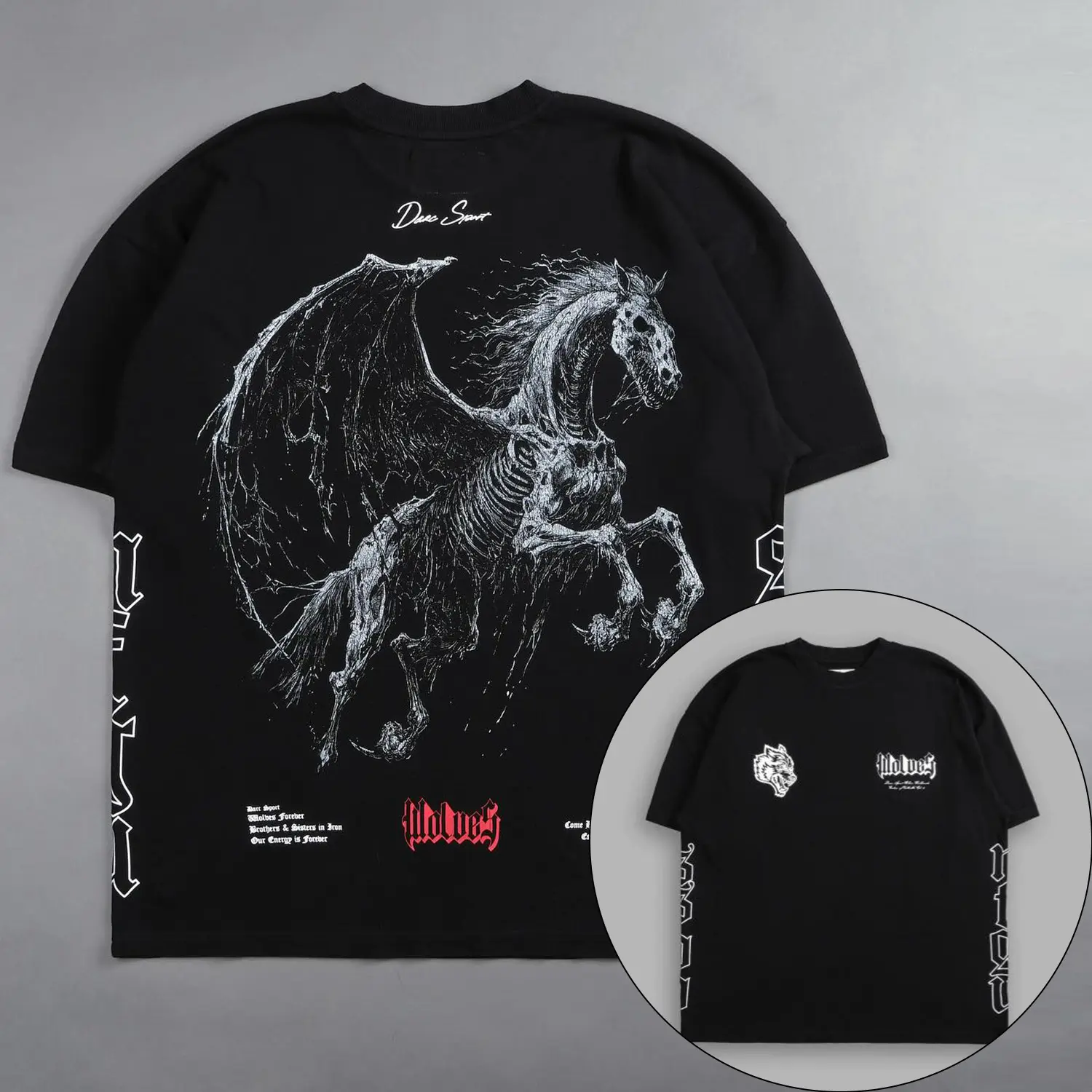 Valhalla Pegasus Streetwear Tshirt - Unisex Oversized Print, Casual Summer Crewneck Top, 100% Cotton Everyday Wear Top