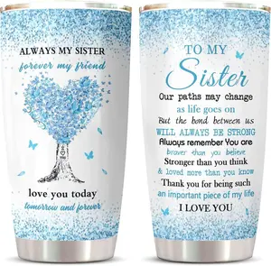 Sister Gifts, Sisters Gifts From Sister Tumbler 20oz, Mothers Day Christmas Birthday Gift For Sisters, Big Sis Gift, Presents For Sis Drinkware Flasks Mug