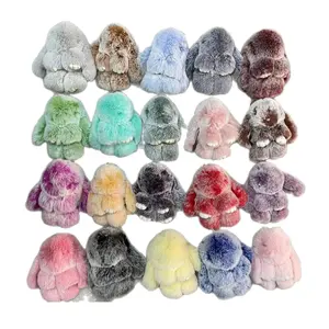 Handmade fluffy rabbit doll 15cm (7In) pendant keychain, cute holiday gifts for girls and women, backpack pendant accessories, and birthday gifts