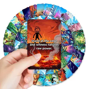 54 Colorful Illustration Matchstick Man Adventure Travel Inspirational Quotes Cards, Motivational Positive Energy Encouragement Cards