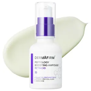 DERMAFIRM Peptology Retinoid Ampoule - GLASS SKIN with Peptides & Niacinamide - Anti Aging Face Serum for Pore Minimizer, Skin Texture Improvement & Wrinkle Reducer - Korean Skincare 30ml Radiant
