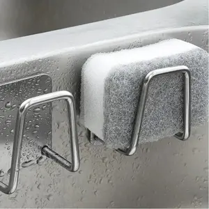 Home Supplies Summer Sink Sponge Storage Rack, 1-Pack Self-Adhesive Sponge Hook, Kitchen Sink Sponge Storage Rack Tool