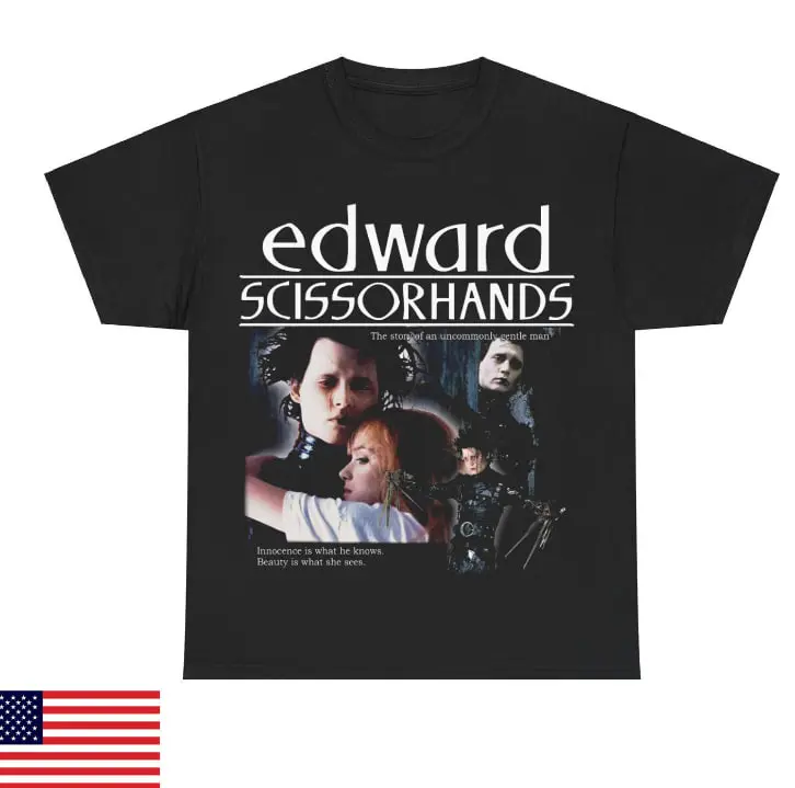 Edward Scissor Hands Tee, Vintage Graphic 90s Style Retro Shirt, Movie Tee, Horror Film Shirt, Halloween Tee