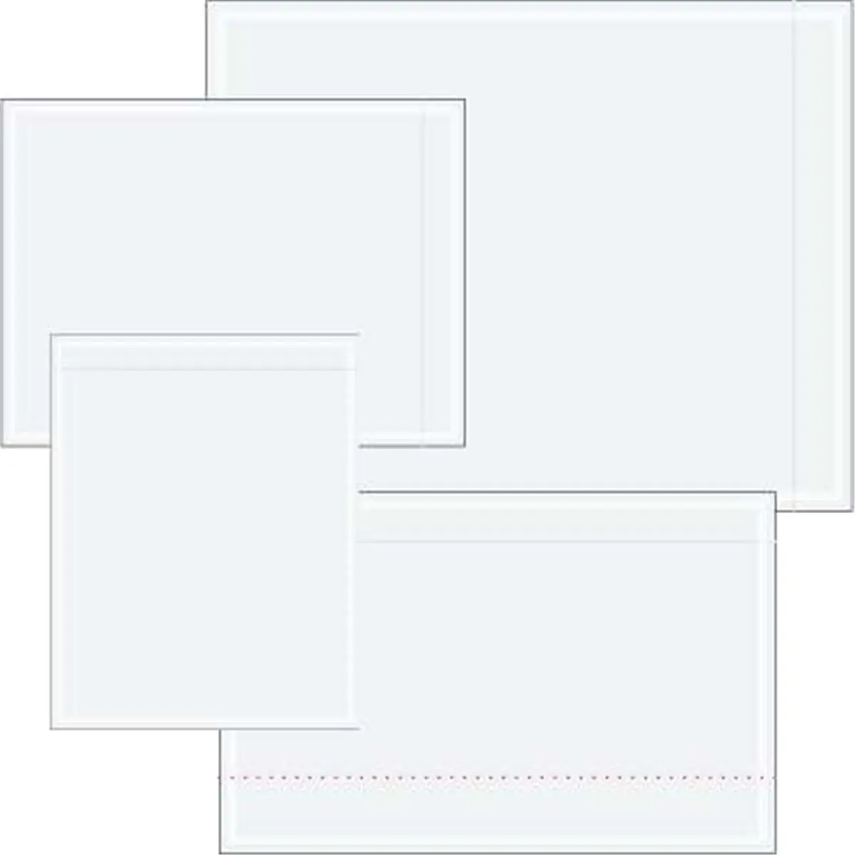Box Partners Transparent Face Document Poly Envelopes, 12x15 in, 2 Mil Thickness