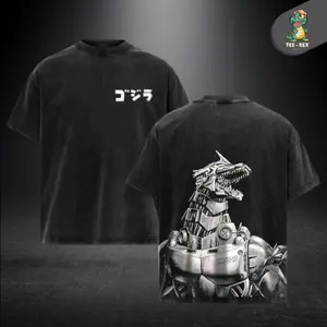Mecha Godzilla Special edition Retro Vintage Menswear Gift movie fans Top Apparel Classic Oversized Seamless Simple Straight Man Clothes Cotton designer shirts Movie Shirt, graphic tees, men gifts, ,Graphic Streetwear T-shirt gift for all
