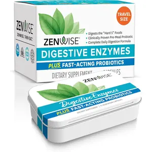 Zenwise Health Digestive Enzymes and Bromelain for Gut Health - Probiotic Multi Enzymes with Prebiotics and Probiotics for Women and Men for Digestive Health and Bloating Relief for Digestion -15 CT