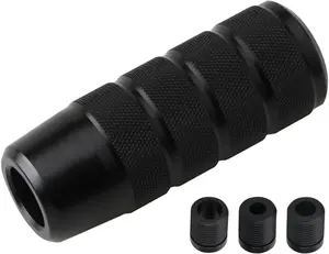 Universal Aluminum Weighted Shift Knob Manual Transmission Gear Shifter Lever Knob with 3 Thread Adapters M8 M10 M12 for Cars Trucks SUVs