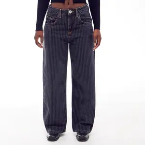 American Casual Denim Printing Loose Pockets