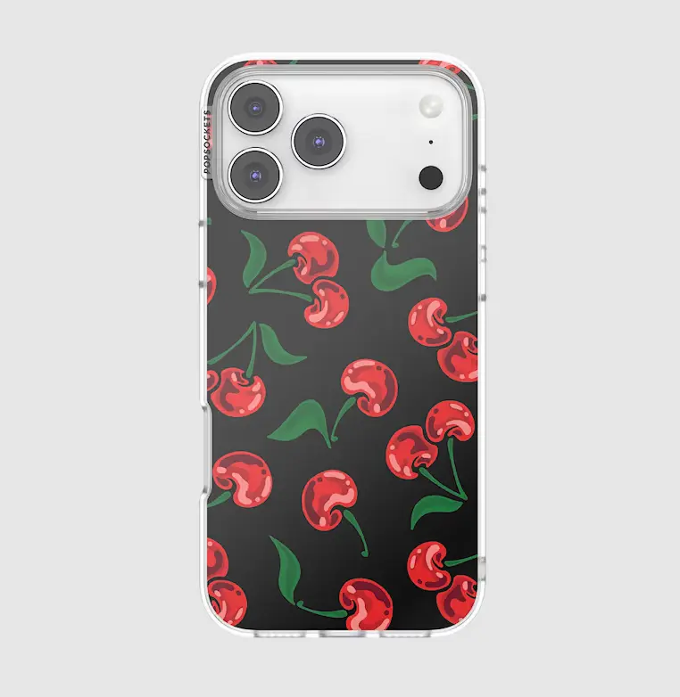 PopSockets Very Cherry Print MagSafe Protective Case for iPhone 17 Pro Max - MagSafe Compatible Mobile Phone Accessory, Accessories, Magsafe Compatible With Magsafe