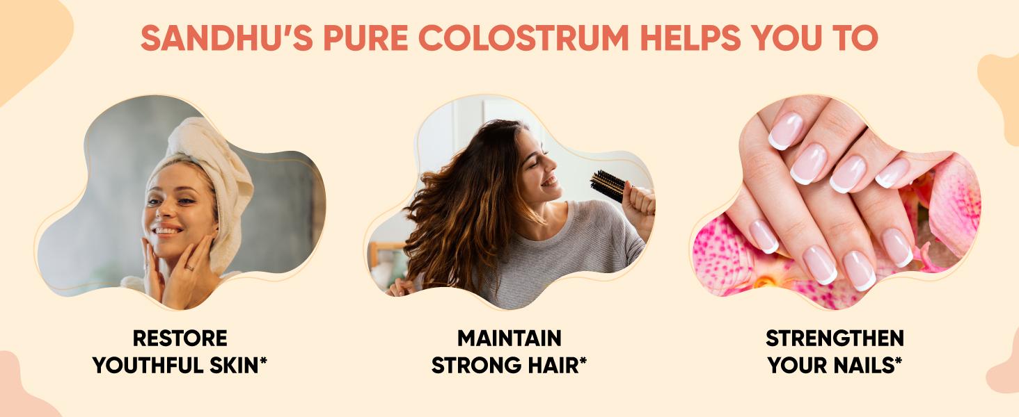 【Sandhus】Bovine Colostrum Digestive Health For Daily Health, Powder 0.28 LBS