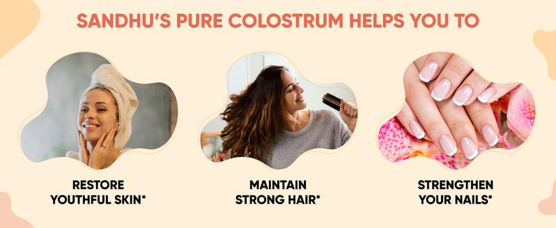 【Sandhus】Bovine Colostrum Digestive Health For Daily Health, Powder 0.28 LBS