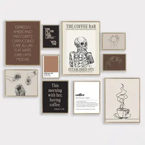 Coffee Bar Wall Decor Coffee Wall Art  Minimal Coffee Poster Coffee Bar Prints Coffee Art Coffee Gift wall art set