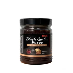Black Garlic Puree 8.8oz Made from Solo Black Garlic 100% Whole Garlic Fermented for 90 Days Non-GMO High in Antioxidants Ready to Eat for Snack Healthy Snacks Spices Flavor