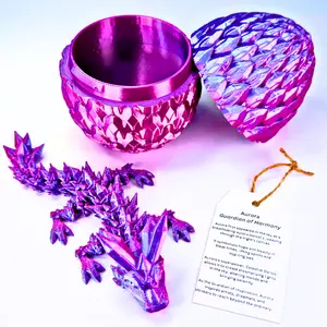 6IN Baby Crystal Dragon & Dragon Egg