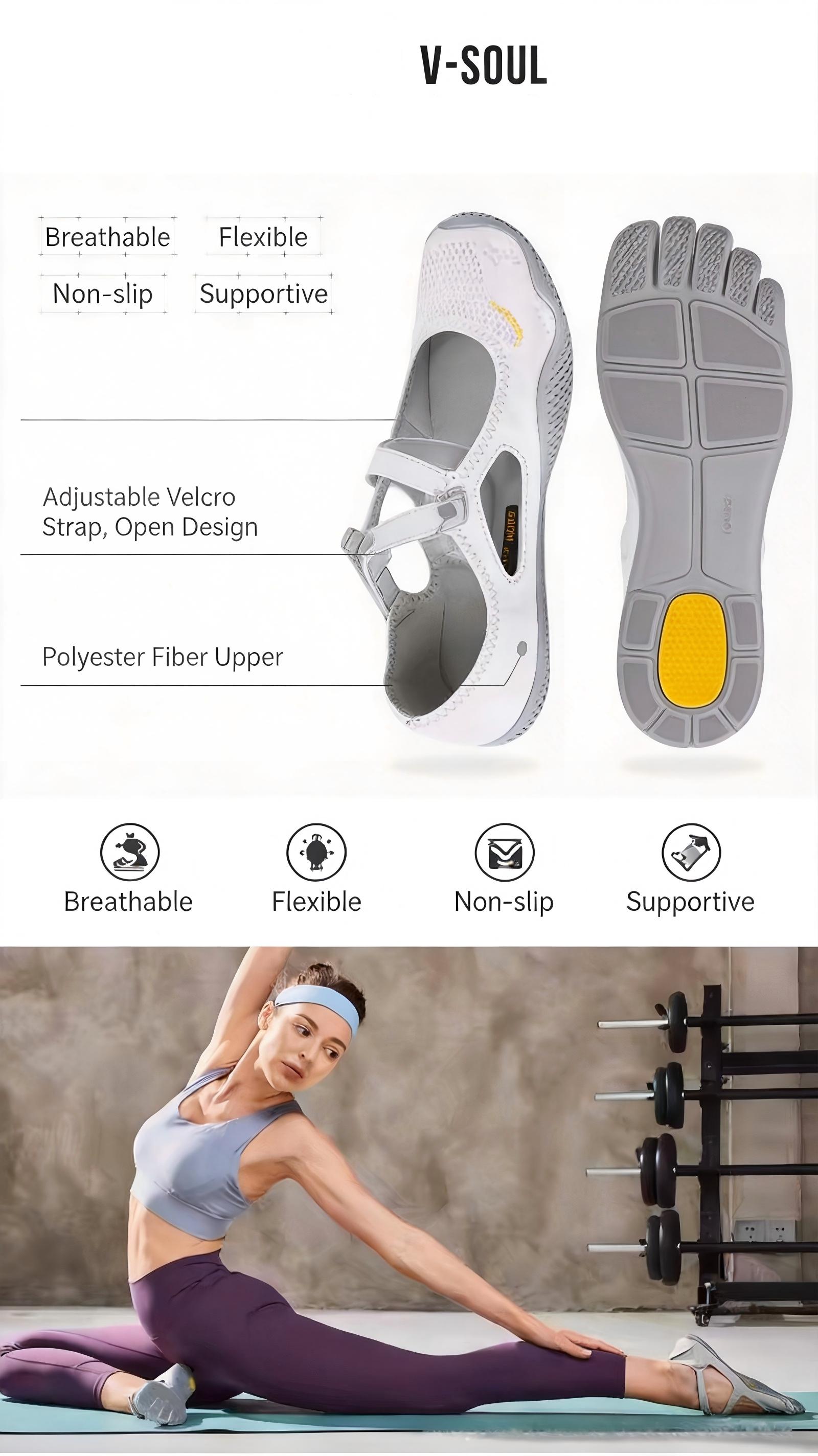 Women’s Five Fingere Shoes Yoga & Pilates Shoes – Breathable Mesh Barefoot Sneakers for Running, Dance & Fitness | Non-Slip, Lightweight, Comfortable