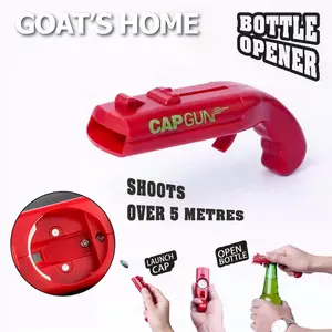 Creative Beer Bottle Opener Gun, Fun Sniper Cap Launcher, No-Trace Bottle Cap Opener for Home Use Utensils Beverage