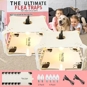 This new indoor flea trap (2-pack) features a built-in light source design, specifically developed to target indoor bed bugs and fleas. It delivers highly effective pest control results while remaining safe and friendly for both pets and family members.