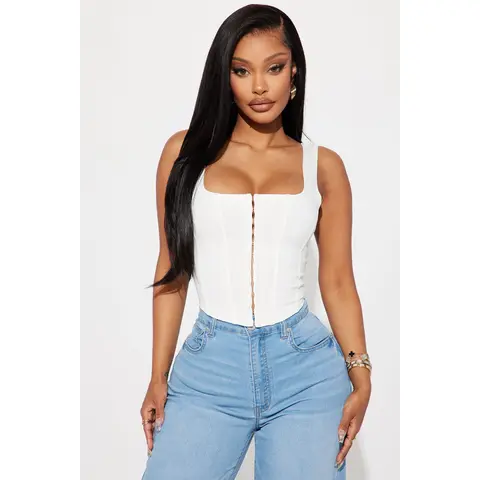 Belle Corset Top - White