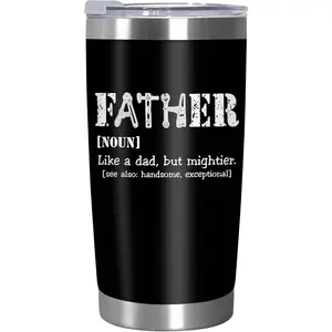 Christmas Birthday Gifts for Dad from Daughter Son - Stainless Steel Insulated Coffee Tumbler with Lid 20 oz - Funny Gifts for Dad, Husband Birthday Gift Ideas 20 OZ Stainless Steel Tumbler