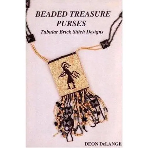 USED Beaded Treasure Purses Book - Tubular Brick Stitch Designs, Beading Patterns, Beaded Jewelry Guide by Deon Delange (Paperback)