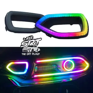 LayeSRT DODGE CHARGER PRE-BUILT DIFFUSED SNORKEL LIGHTS 2015-2023 (MULTICOLOR FLOW) Led grill light